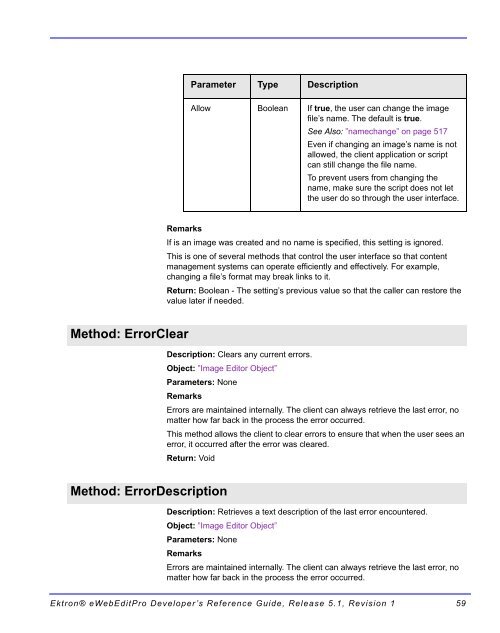 Ektron® eWebEditPro Developer's Reference Guide