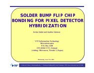 solder bump flip chip bonding for pixel detector hybridization