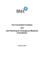 The Consultant Contract and Job Planning for Emergency ... - BMA