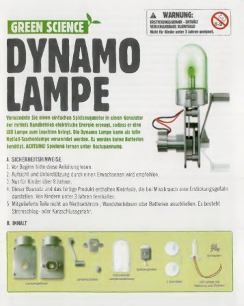Green Science Dynamo Lampe - Vireo.de