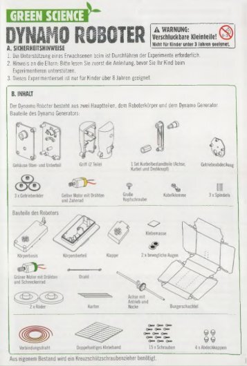 Green Science Dynamo Roboter - Vireo.de