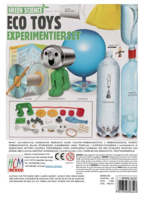 Green Science Eco Toys Experimentierset - Vireo.de