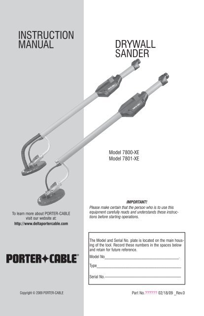 Drywall sander manual deals