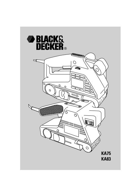 KA75 KA83 - Service - Black & Decker