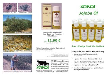 Prospekt Jojoba Öl - ARNDT Europa-Discount