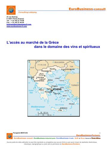 L'accès au marché Grec des vins et spiritueux - EuroBusiness-partners