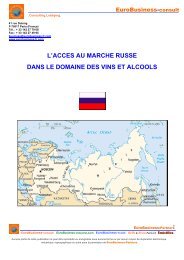 L'accès au marché RUSSE des Vins et Alcools - EuroBusiness ...