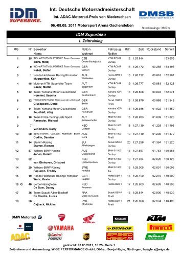 Qualifying 1 - Motorsport Arena Oschersleben