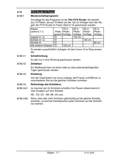 Sportordnung Bogen - Funpic.de