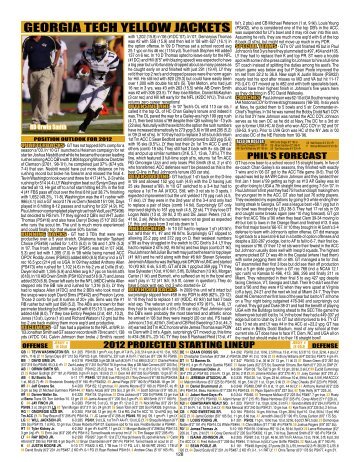 to Download Georgia Tech's Magazine Pages.PDF! - Phil Steele