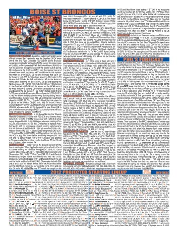 BOISE ST BRONCOS - Phil Steele