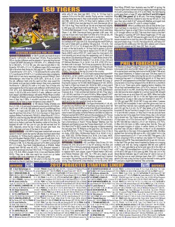 LSU TIGERS - Phil Steele