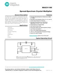 MAX31180 Spread-Spectrum Crystal Multiplier - Maxim