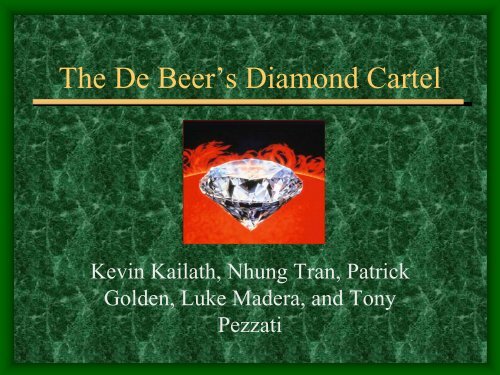 The Diamond Cartel: History's Greatest Monopoly 