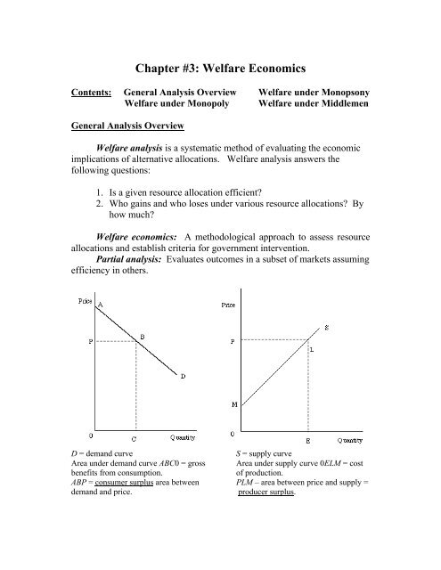 Chapter #3: Welfare Economics - Agricultural and Resource ...