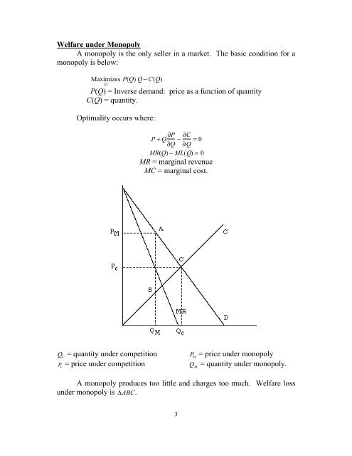 Chapter #3: Welfare Economics - Agricultural and Resource ...