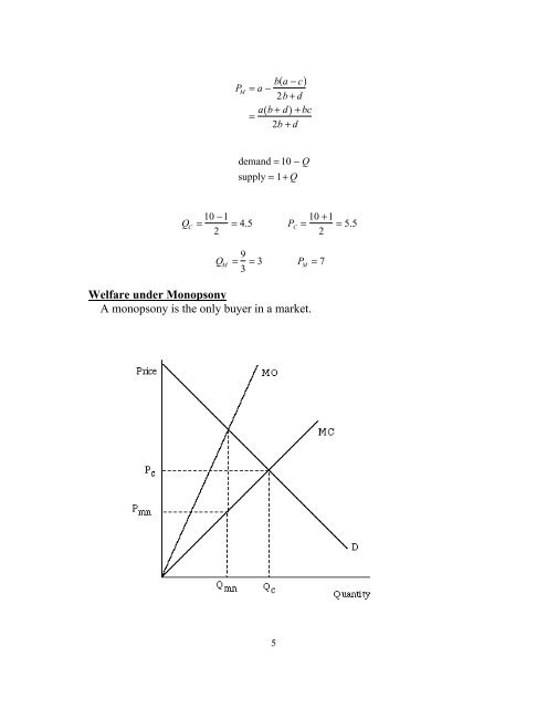 Chapter #3: Welfare Economics - Agricultural and Resource ...