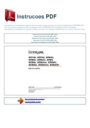 Manual do usuário LEXMARK X656 - INSTRUCOES PDF