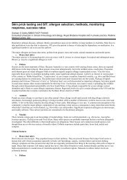 Skin Prick Testing And SIT: Allergen Selection; Methods