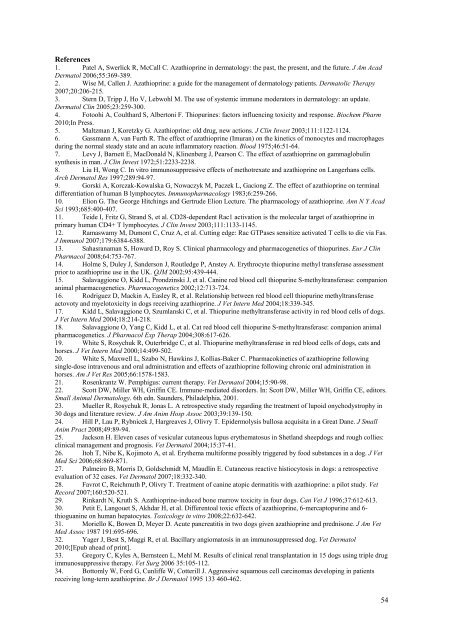 Azathioprine and chlorambucil: mechanism of action and use in ...