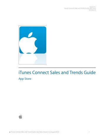 App Store iTunes Connect Sales and Trends Guide - Apple