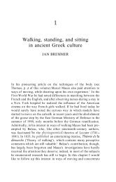 Walking, standing, and sitting in ancient Greek culture - Keur der ...