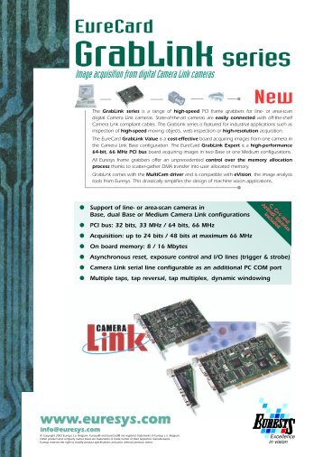 Euresys Grablink Value Datasheet