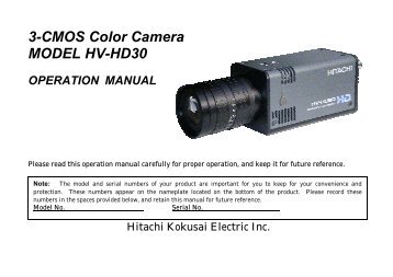 HV-HD30 Op Manual - Computer Modules, Inc.