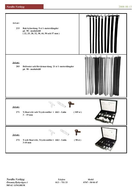 Sortimentskatalog - Nordhs Verktyg