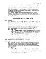 Basketball Rules - 2013 World Dwarf Games