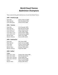 World Dwarf Games Badminton Champions - 2013 World Dwarf ...