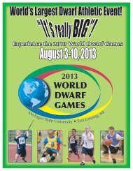 Publicity flyer - 2013 World Dwarf Games