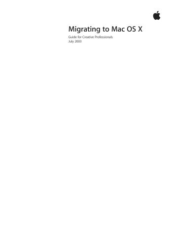 Migrating to Mac OS X - Apple