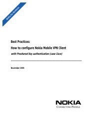 Best Practices: How to configure Nokia Mobile VPN Client - Symbian