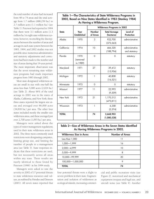 Download full PDF - International Journal of Wilderness