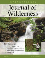 Download April 2011 PDF - International Journal of Wilderness