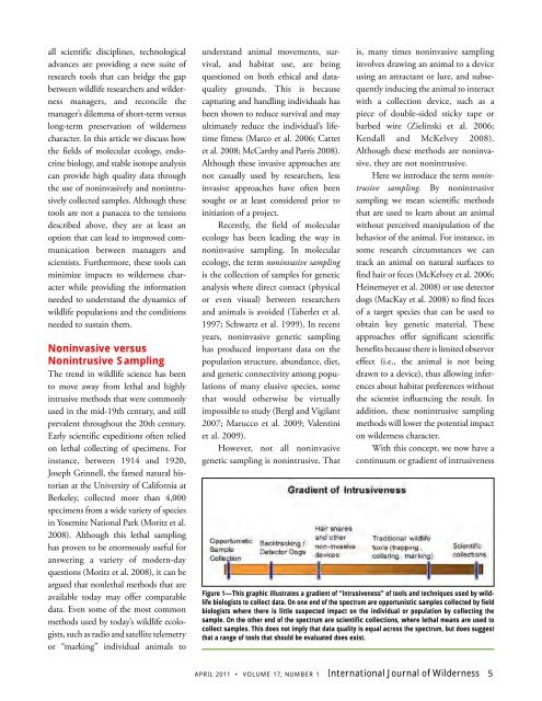 Download April 2011 PDF - International Journal of Wilderness