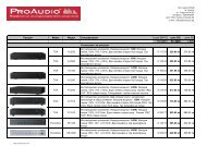 Продукт Марка Модел Спецификация цена ЕВРО ... - ProAudio