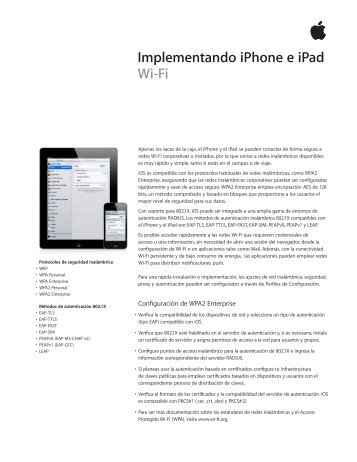 Implementando iPhone e iPad Wi-Fi - Apple