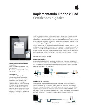 Implementando iPhone e iPad Certificados digitales - Apple