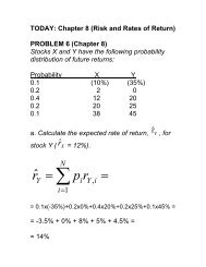 = rp r ˆ - FIN221 Discussion Notes