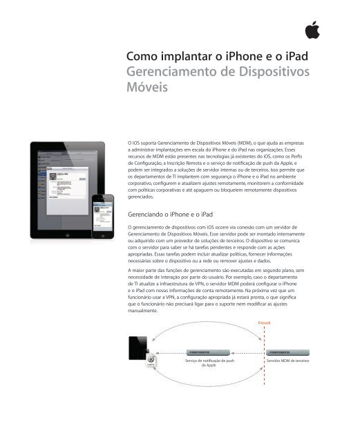 Como implantar o iPhone eo iPad Exchange ActiveSync - Apple