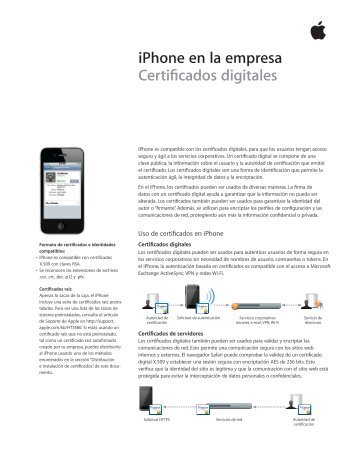 iPhone en la empresa Certificados digitales - Apple
