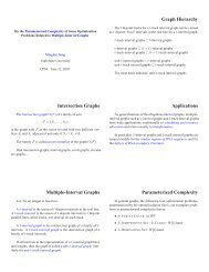 Intersection Graphs Multiple-Interval Graphs Graph Hierarchy ...