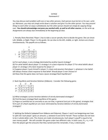 CS7910 Homework 2 You may discuss each problem with one or ...