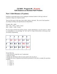 CS 5050 - Program #5 - 30 points Edit Distance as Shortest Path