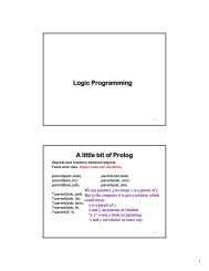 Logic Programming A little bit of Prolog - Utah State University