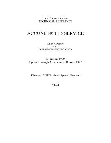 ACCUNET® T1.5 SERVICE