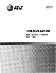 AT&T Personal Computer 6300 Plus - ROM-BIOS Listing