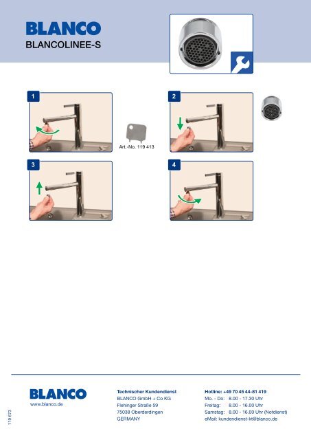 Reparaturanleitung BLANCOLINEE-S - Serwis